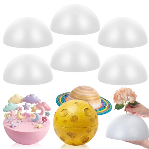 Joyfolk 6 Pcs 10 Inch Half Foam Balls Large White Foam Ball DIY Craft by Joyfolk - Used condition - US$54.27