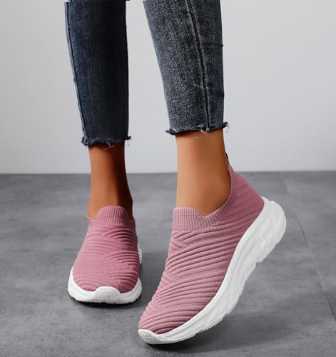 Women's Slip On Walking Shoes Casual Comfortable Lightweight Breathable Mesh Sock Shoe Non Slip Athletic Workout Fashion Tennis Running Sneakers3