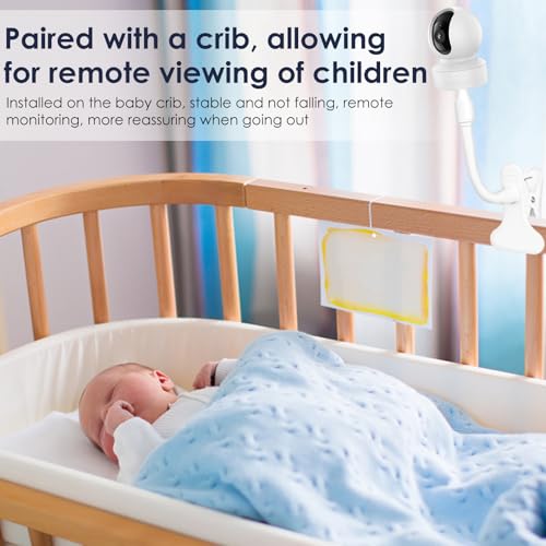 Uchwyt do niani kompatybilny z HelloBaby HB65, HB6550, HB6558, HB66, HB248, regulowany klips do łóżeczka i ściany do niania, nie wymaga użycia narzędzi