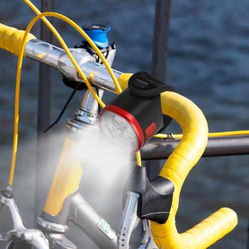 Luces para bicicleta potentes Zerodeko con batería recargable y kit de luz trasera 5