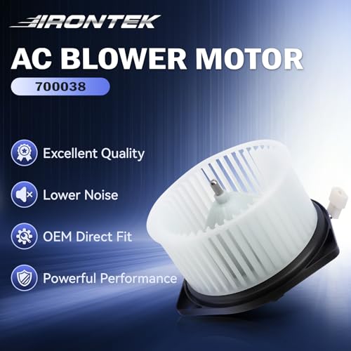 Image of IRONTEK Blower Motor Fan 700038 Compatible for Mitsubishi 2002-2007 Lancer / 2003-2006 Outlander 75700 76909 35364 MR568593 MI3126102 2311537 PM9183 BM2736C 90237004736