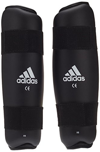 adidas Schienbeinschoner Kickboxen PU Shin Guard Schienbeinschutz, Schwarz, XS