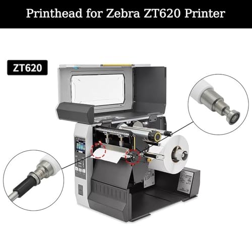 Platen Roller for Zebra ZT620 Thermal Label Barcode Printer,Label Maker Transfer Roller Support Printer 203dpi 300dpi (with Gear Parts),P/N:P1083320-033 by Kaibintex - Used condition - Image 3