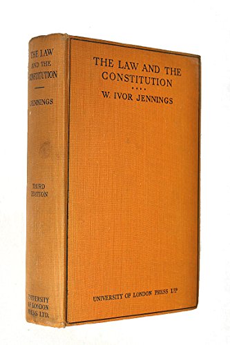 The law and the constitution B0007JTDBQ Book Cover