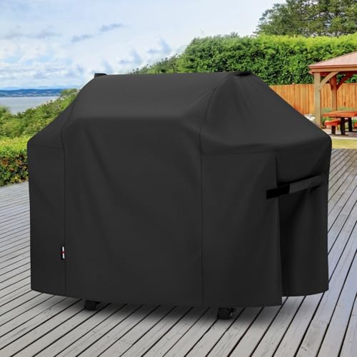 Image of Unicook Grill Cover Compatible with Weber Summit 400 Series, Heavy Duty Waterproof Outdoor BBQ Cover 64 Inch, All-Season Protection Barbecue Gas Grill Protector, Compared to Weber 7108