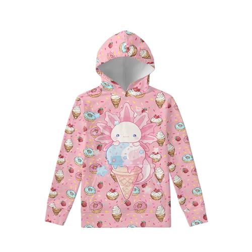 Image of Coloranimal Unisex Girls and Boys Long Sleeve Hoodies Hoody Athletic Pullover Sweatshirts Tops Age 6-16year