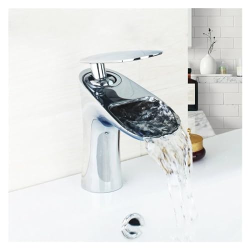Robinet de lavabo de salle de bains avec mitigeur cascade