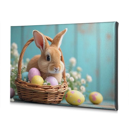 Panier de Pâques toile murale pour embellir le salon en famille