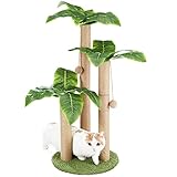 Sisal natural para garras saludables: el sisal natural de herida apretada permite a tu gato afilar mejor sus garras. Base alfombrada con peso para estabilidad y seguridad. Añade algo de diversión a la vida de tu gato interior con este poste rascador para gatitos.