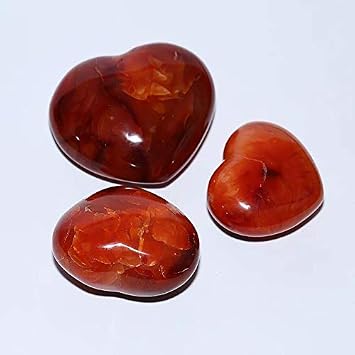 MOKA 1pc Natural red Agate Stone Crystal Quartz Heart carvings 50-60mm