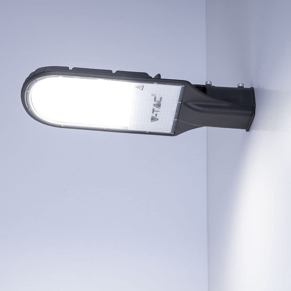 V-TAC PRO VT-101ST Armatura lampada stradale led chip samsung SMD lampione 100W 84LM/W bianco freddo 6400K slim alluminio grigio scuro IP65 - sku 21536