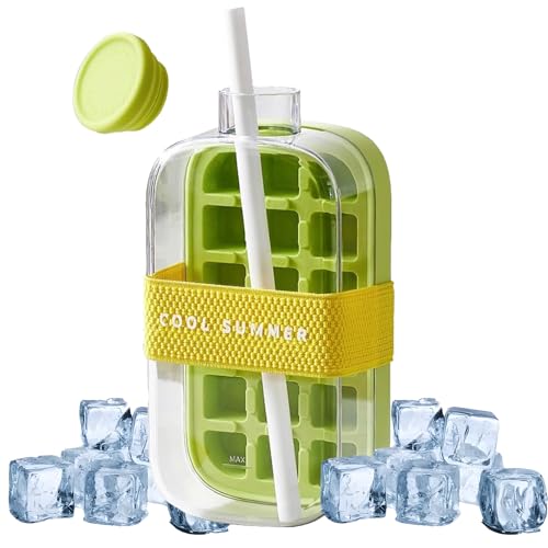 Bandeja y contenedor de hielo 2 en 1, 18 cubos miniatura 1