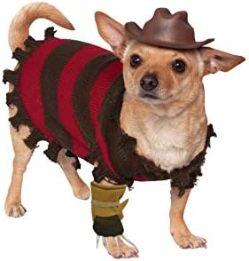Rubie's unisex adult Nightmare on Elm Street Freddy Krueger Pet Costume Party Supplies, Multicolor, S Neck 12 Girth 17 Back 11 US