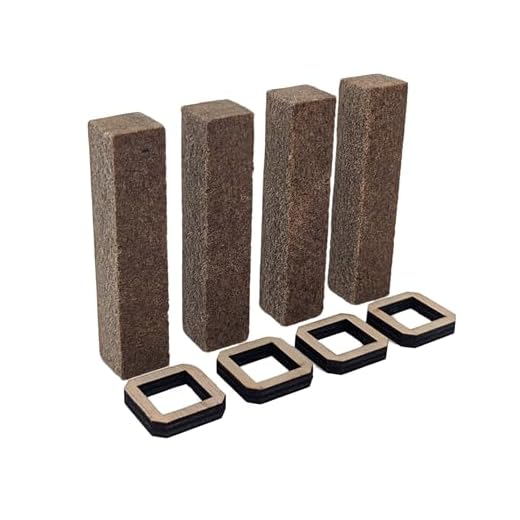 Betonformat 4X Dauerdocht für Wachsfresser 20mm | Nur für den Außenbereich inkl. Holzhalter | Ersatzdocht für Kerzenrestefresser, Betonkerze, Schmelzlicht und Wachsfeuer