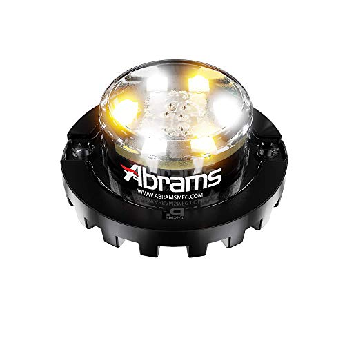Abrams Blaster Emergency Vehicle LED Hideaway/Surface Mount Strobe Warning Light - Amber/White