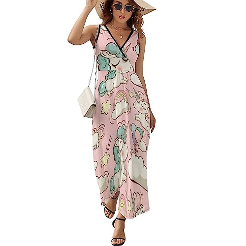 Robe sans manches à volants pour femme avec col en V coloris Multi1 taille XL
