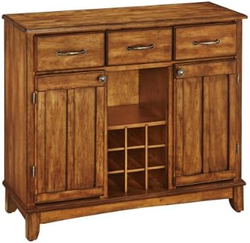 Buffet of Buffets Cottage Oak with Wood Top by Home Styles, Large Server with Cottage Oak Wood Top