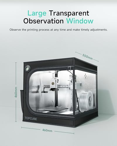 Bambu Lab A1 Mini 3D-printer behuizing, met LED-light en constante temperatuur, 460 x 460 x 550 mm - Afbeelding 6