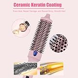 Layhou Thermal Hot Brush, Heated Round Brush for Hair Styling, Ionic Ceramic Hair Straightening Brush with 4 Heat Settings, Auto Shut-Off, for All Hair Types, Dual Voltage 100-240v - Image 4