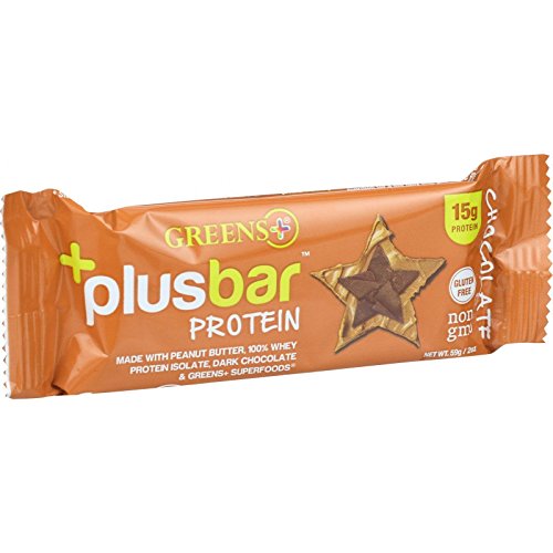 Greens Plus Protein Bar - Peanut Butter and Chocolate - 2.08 oz Bars - Case of 12