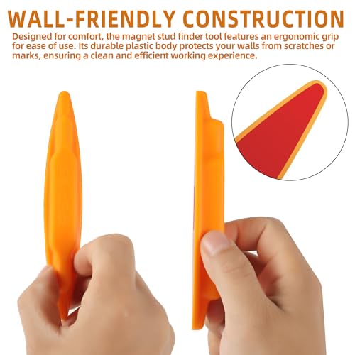 (2-Pack) Calvana Magnetic Stud Finder Wall Scanner, Stud Finder Magnet, Wall Detector Scanner, Compatible with All Drywall Construction, No Batteries Required, Wall-Friendly Construction,Easy to Use