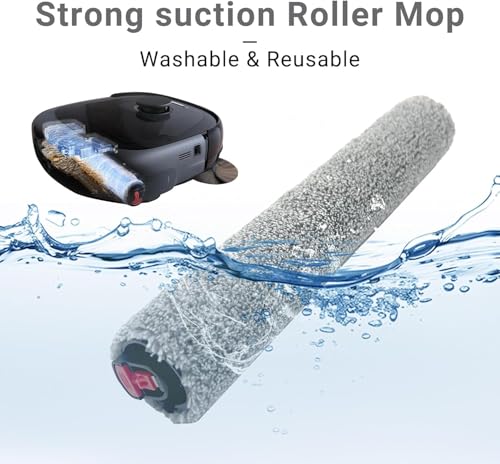 Image of Replacement Parts Kit Compatible with Eufy Omni E25 / E28, Vacuum Cleaner Accessories Includes:2 Mop Roller Brush,2 Set Main Brush,8-Side Brush,5-Filter,6-Disposal Dust Bags