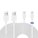 MOYEEL 42.5Ft(13M) Power Extension Cable for Wyze Cam/Wyze Cam Pan, Blink XT Cam, Yi Camera, NestCam Indoor and Quick Charge Power for Home Security Camera (2 Pack)