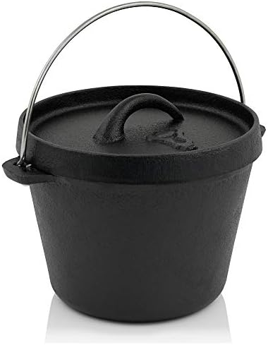 Mini Dutch Oven Set Met Houten Onderlegger, 3 X 11 Cm Gietijzeren Set Van 3 Serveerpotten Reeds Ingebrand Preseasoned Kookpan Kleine Braadpan Gietijzeren Pan