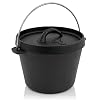 BBQ-Toro Mini Dutch Oven, 700 ml, al ingebrand, preseasoned, 1 QT traditionele gietijzeren kookpan, kleine braadpan met…