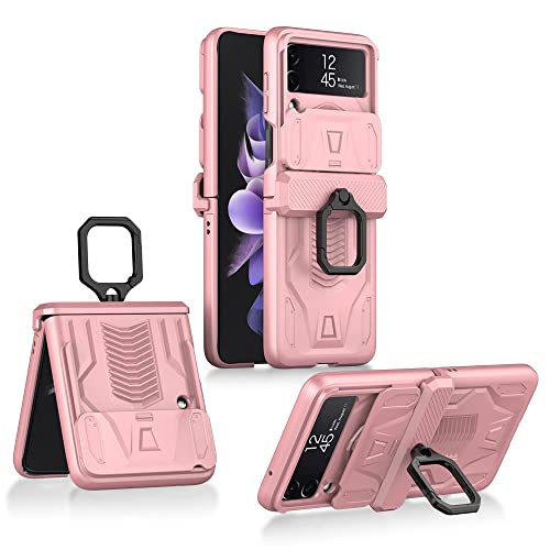 Coque Charnière Galaxy Z Flip 3 Anti-Rayures Protège Objectif et Charnière Rose