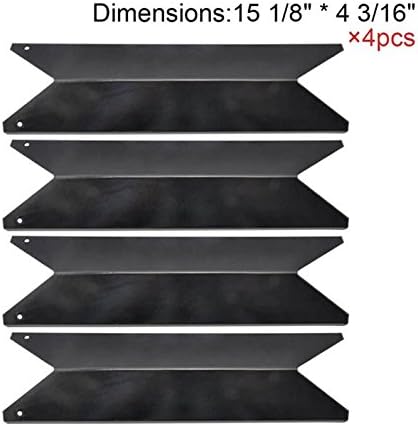 (4-pack) Stainless Steel Heat Plate/Shield Replacement Charmglow Permasteel Gas Grill and others