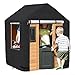 Outdoor Playhouse Cover for Wooden Playhouses, Waterproof & UV Resistant 420D Silver Coating Protection with Secure Fit Straps, 60.2 x 56 x 56 in, Black(B)