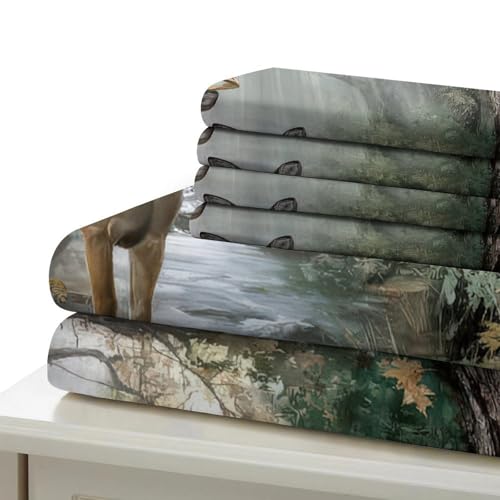 Housse de couette cerf 3D en microfibre 260x220 cm avec 2 taies - 7