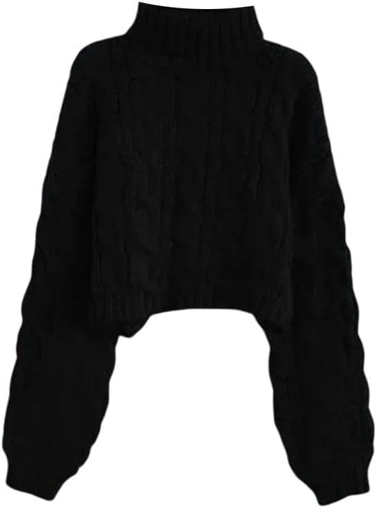 Women's Short, Loose-Fitting, Thick Knit Pullover Sweater