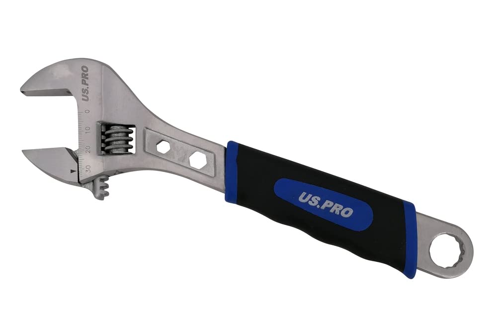 US Pro 4 Pc Adjustable Wrench Set, Chrome - Image 4