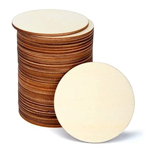 Blisstime BLISSTIME-2 36 Pcs 3 Inch Unfinished Wood Circles thumb #1