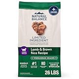 Natural Balance Limited Ingredient Large Breed Adult Dry Dog Food with Healthy Grains, Lamb & Brown Rice Recipe, 26 Pound (Pack of 1)