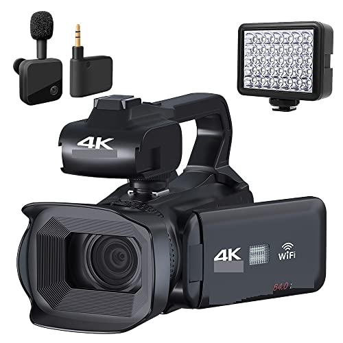 Caméra vidéo 4K pour streaming live avec écran tactile rotatif et autofocus 64MP