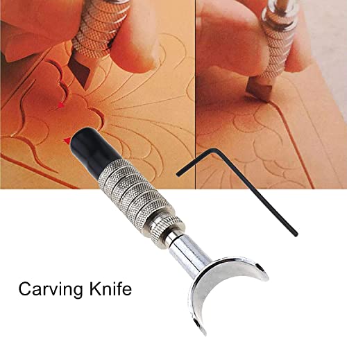 Kllsmdesign Leather Craft Working Suit Set Included Pattern Alphabet Digital Stamp Punch, Dotting Tools, Leather Swivel Knife, Hammer, Roller For Saddle Making, Diy Sculpture Kit #TOP5