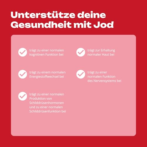 Jod Tropfen 150 µg | 50 ml | 1100 Tropfen | alkoholfrei und vegan | hoch dosiert | Made in Germany