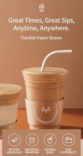 Pitillos desechables biodegradables flexibles 500 unidades miniatura 3