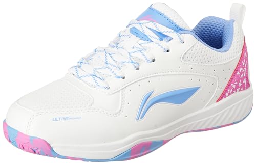 Li-Ning Ultra Power Non-Marking Badminton Shoe|Indoor Sports|Stability Heel, Prototypical Sole, Lightweight Shoe (White/LT.Blue,UK 6) (B0CG35RD9P) Amazon Price History, Amazon Price Tracker