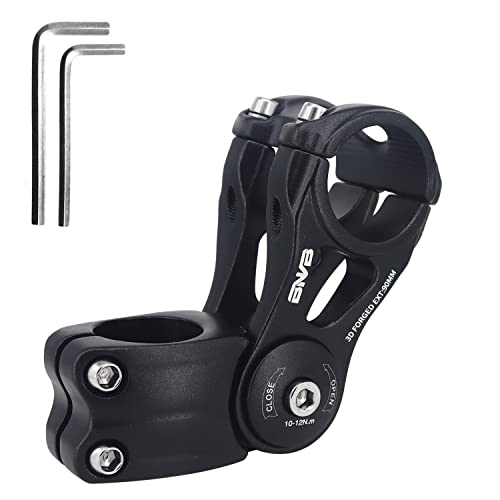 BNVB 31.8mm MTB Bike Stem. Adjustable ±70 Degree - 90/110/145mm Aluminum Alloy Mountain Bike Stem Riser Short Handlebar Stem for Most MTB, Road, BMX, Bicycle.(90mm)