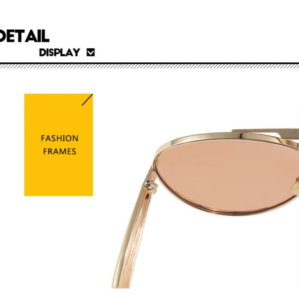 Gafas de sol metálicas retro lisas estilo moda urbana femenina de tendencia Sung