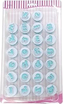 Baker's Cutlery™ Letter Plungers for Fondant Cookies Caking Decorating Tool Push Easy Mini Lowercase Alphabet Cutters (26pc Lower Case Letter) Cookie Cutter