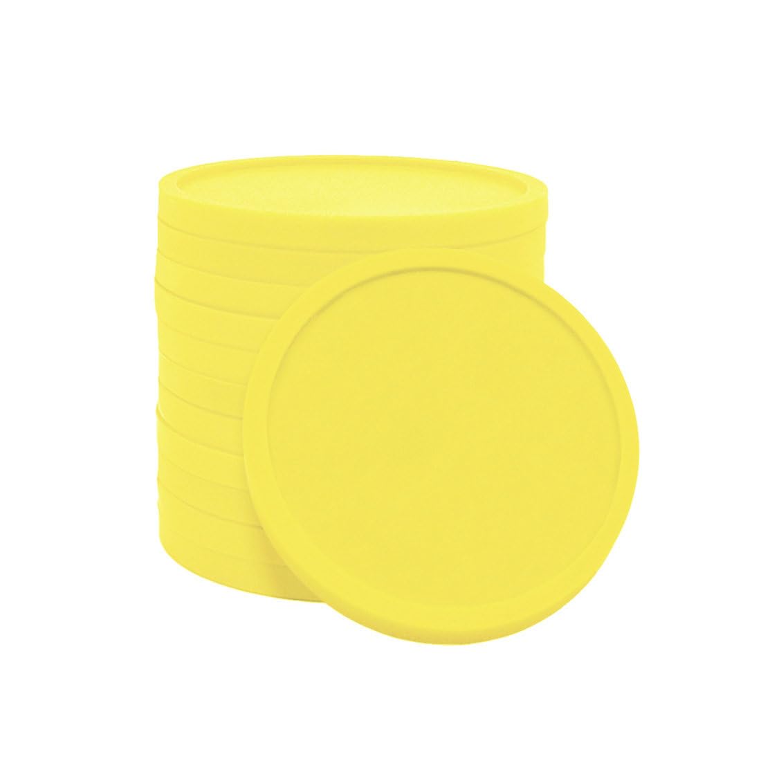 CombiCraft Schließfachmünze 2€ Format in Gelb - 100 Stück - 25.75mm - Einkaufswagenmünze - Münze für 2 Euro Schlösser