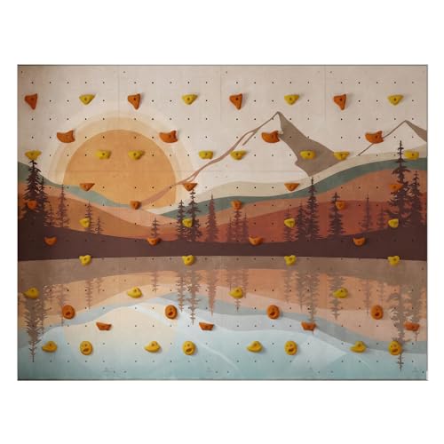 Hopahopa - Rocódromo Infantil - Juego de Interior para Niños - con 60 Presas de Escalada, 12 Paneles de Pared de Contrachapado de Abedul - Dimensiones 225x300 cm - Paso de Montaña