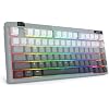Redragon Wireless Mechanical Keyboard Creamy, Bluetooth/2.4GHz/USB-C Wired, 75% Hot Swappable Custom Gaming Keyboard with Knob, RGB Backlit, Pre-lubed Linear Switches, PBT Keycaps, Gray