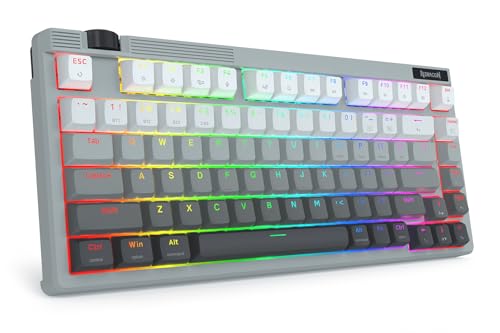 Image of Redragon Wireless Mechanical Keyboard Creamy, Custom 75% Design, Gray
