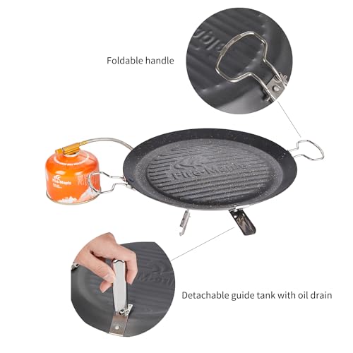 Fire-Maple Camping Griddle Plate | Nonstick Outdoor Portable Grill Pan for Stovetop | BBQ Gas Griddle Pan for Camping Stove Ridged Surfaces 31 X 31cm by Fire-Maple - Image 2